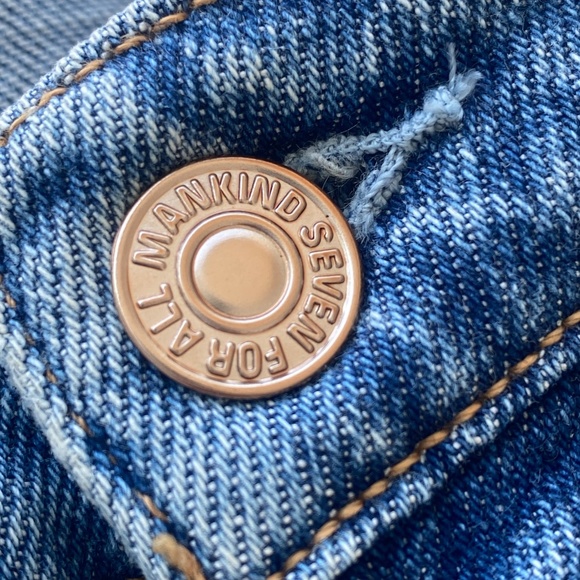 7 For All Mankind jeans Luxe Vintage Ankle Skinny Flora Beaded Fringe 26 - Picture 13 of 15